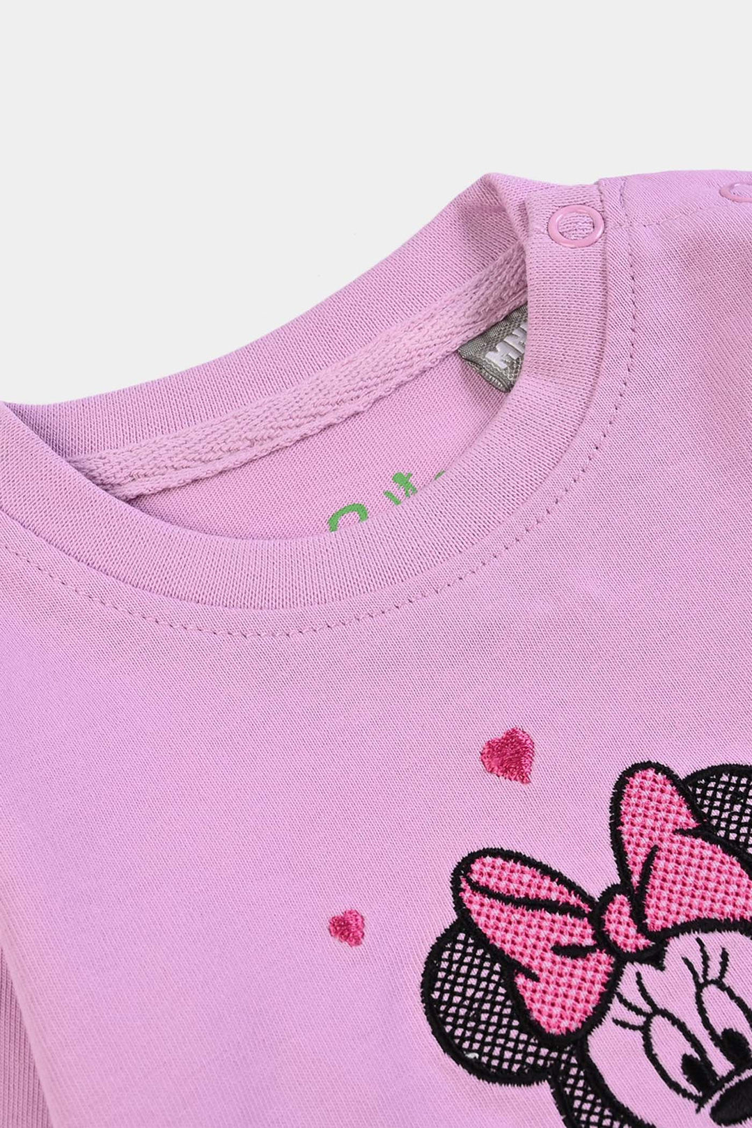 Infant Girls Cotton Jersey T-Shirt Full Sleeves Character - Purple
