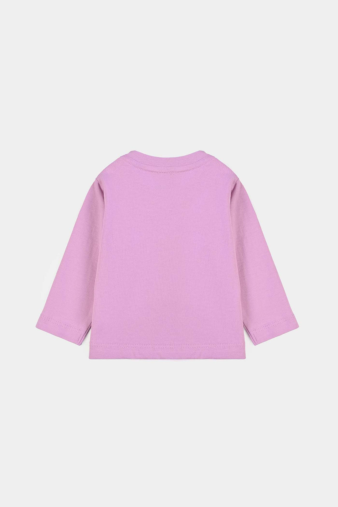 Infant Girls Cotton Jersey T-Shirt Full Sleeves Character - Purple