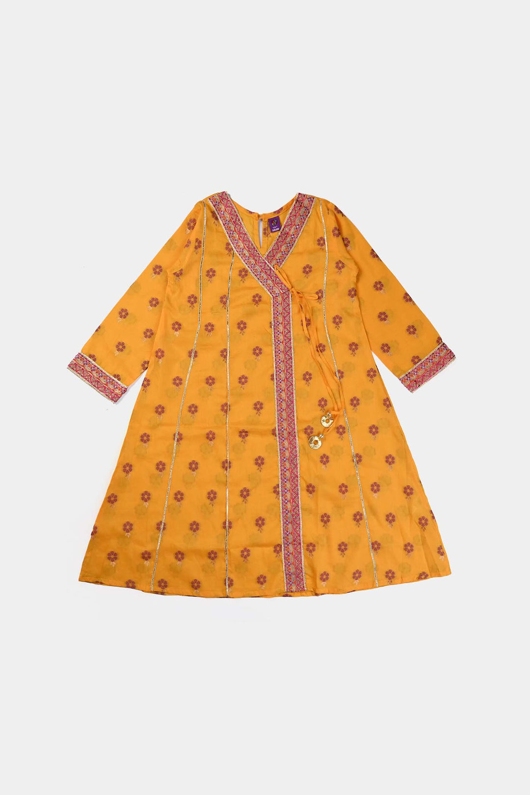 Girls Jacquard 2Pcs Suit-Gold Rod