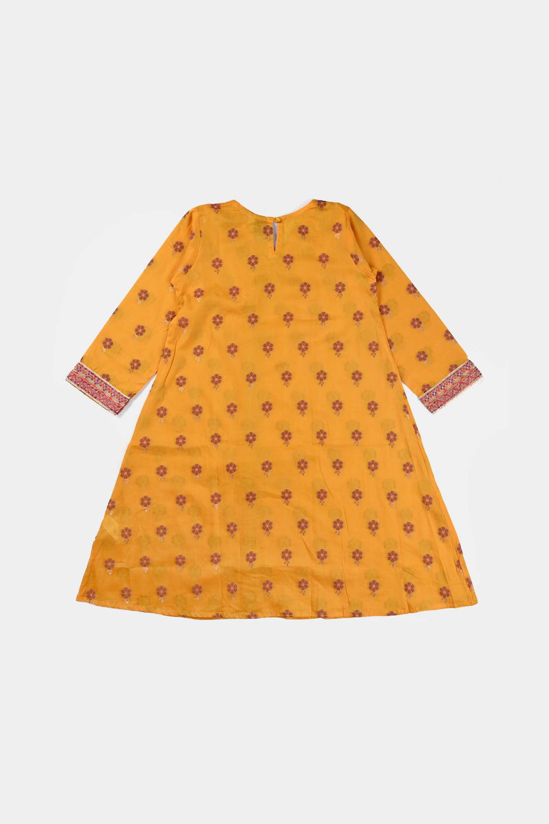 Girls Jacquard 2Pcs Suit-Gold Rod