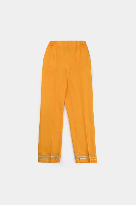 Girls Jacquard 2Pcs Suit-Gold Rod