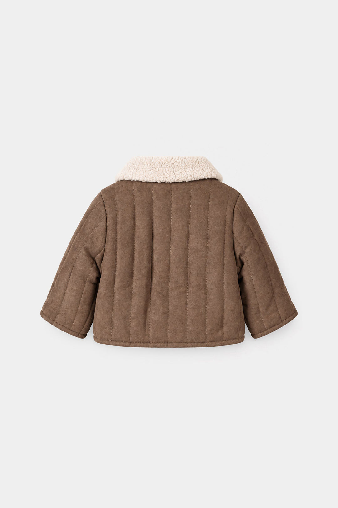 Infant Boys Polyester Quilted Jacket Cocoa-BROWN
