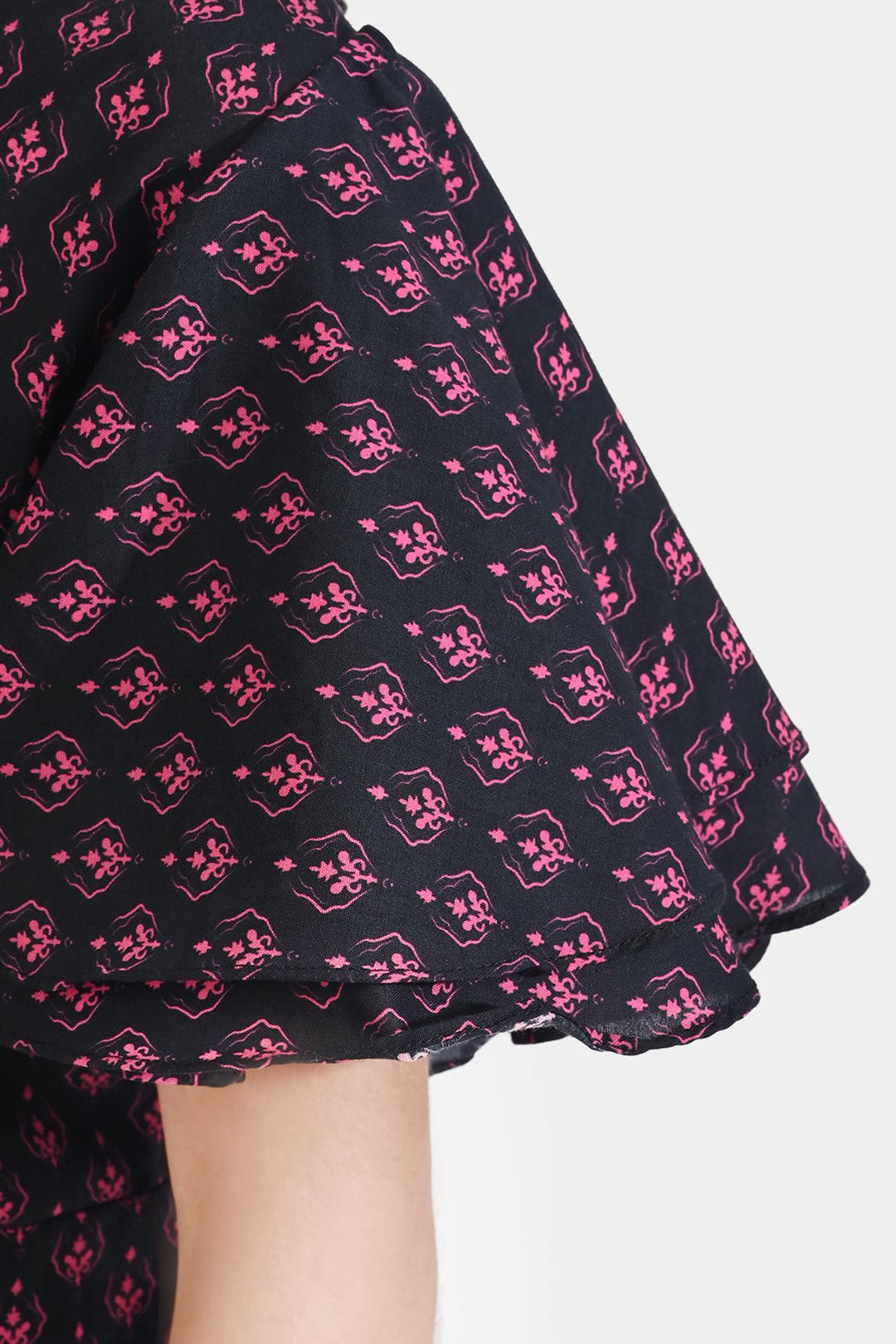 Girls Cotton Poplin Jumpsuit Pink Fauna-Multi