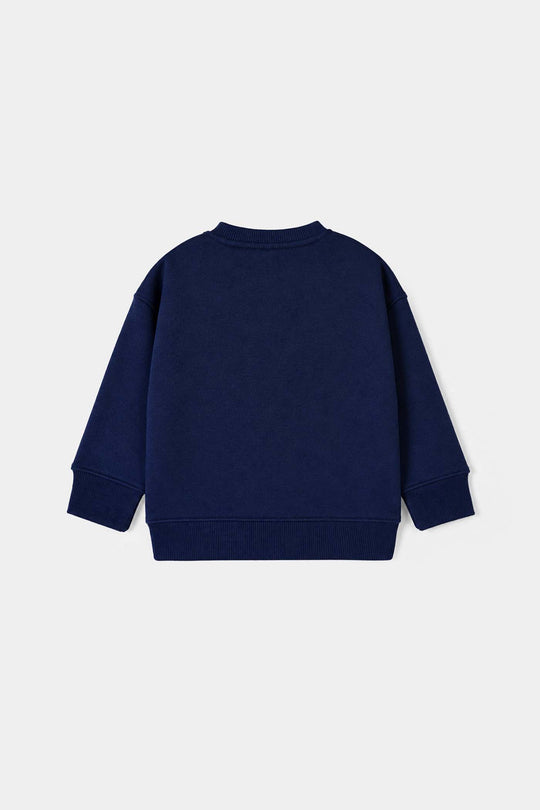 Girls Fleece 2 Piece Suit Good Vibes-NAVY