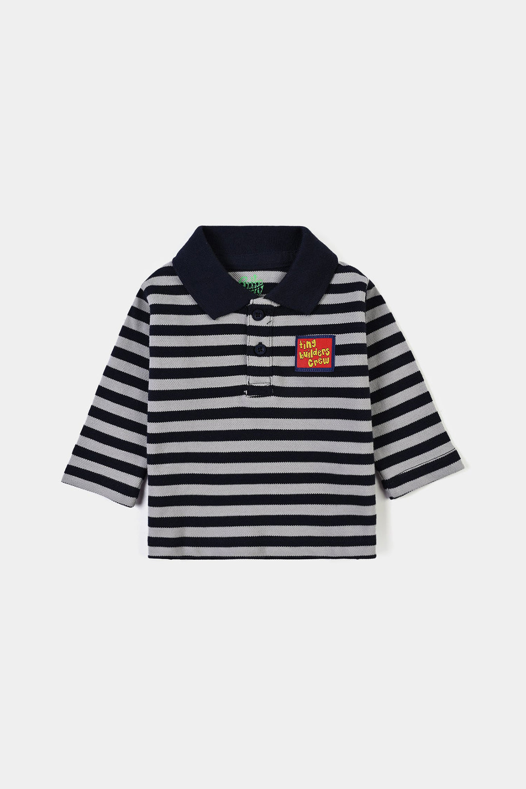 Infant Boys Cotton PK Polo F/S Tiny Builders-NAVY