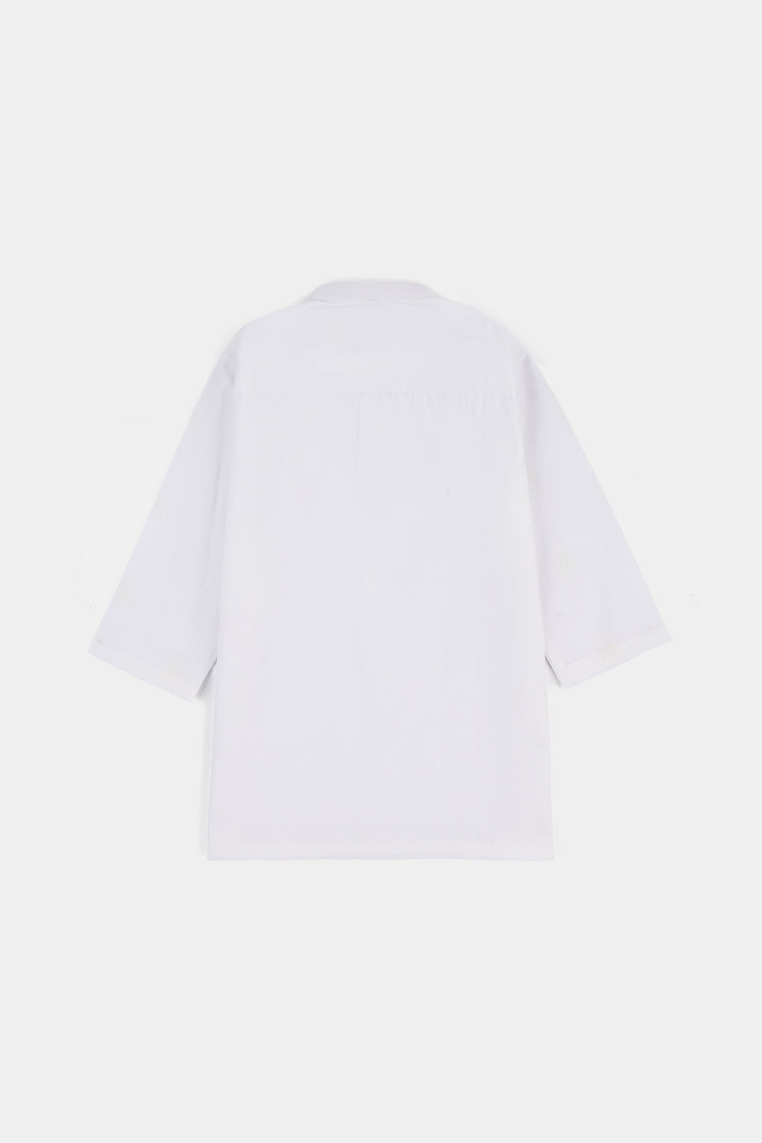 Infant Boys Cotton Poplin Kurta Pajama - White