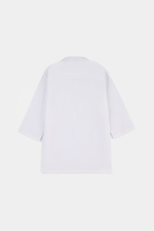 Infant Boys Cotton Poplin Kurta Pajama - White