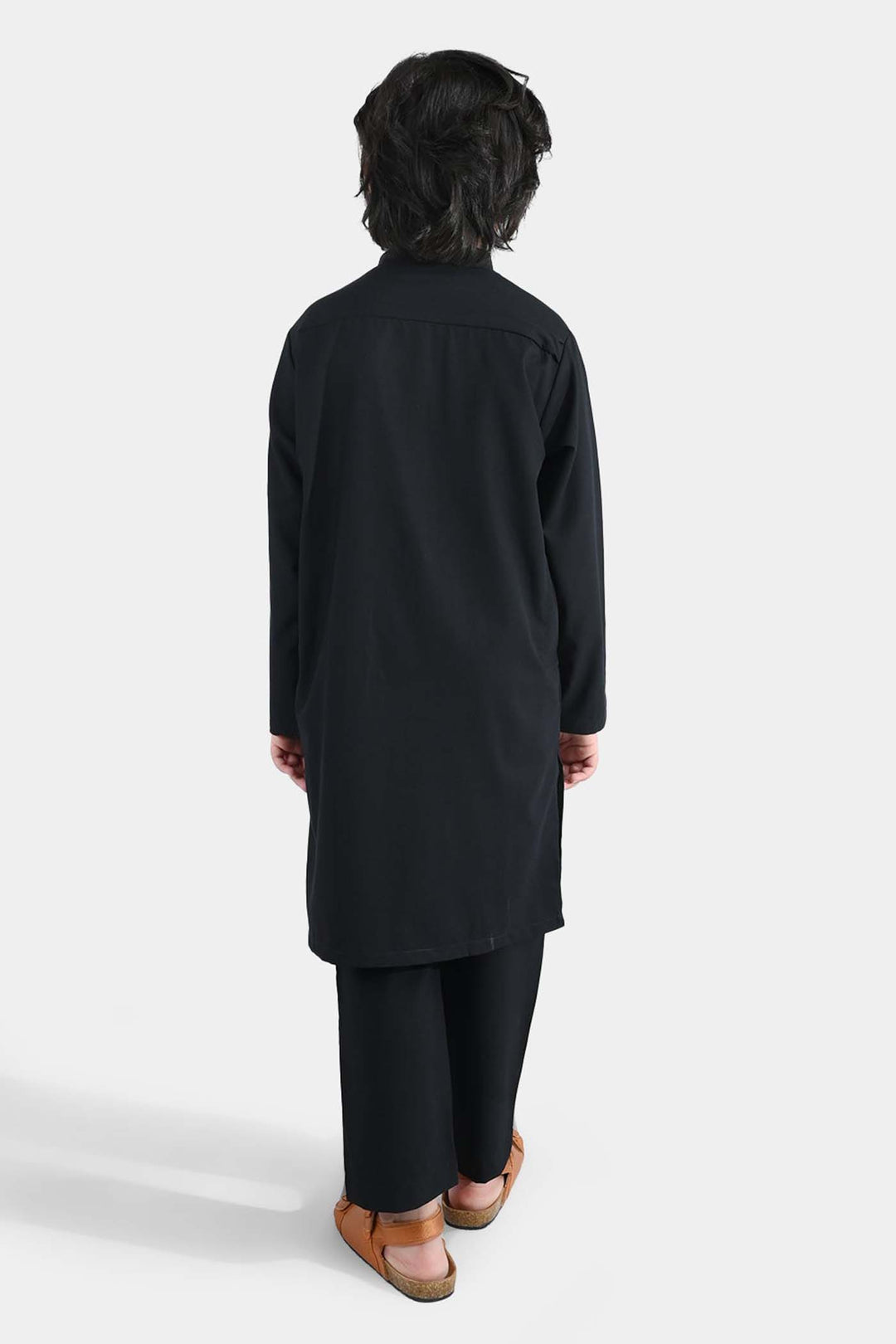 Boys Poly Viscose 2Piece (Basic)-BLACK