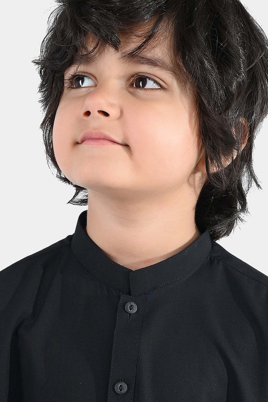 Boys Poly Viscose 2Piece (Basic)-BLACK