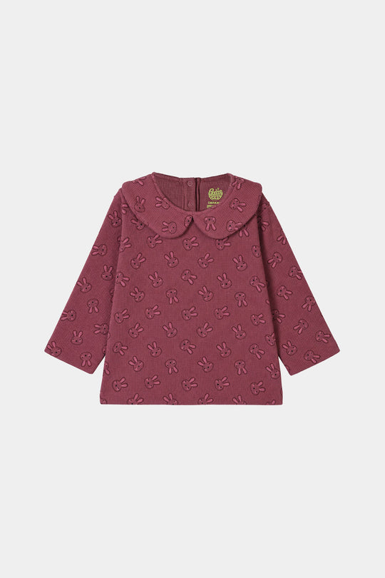 Infant Girls Thermal Knitted Suit Little Me-Rose.Wine