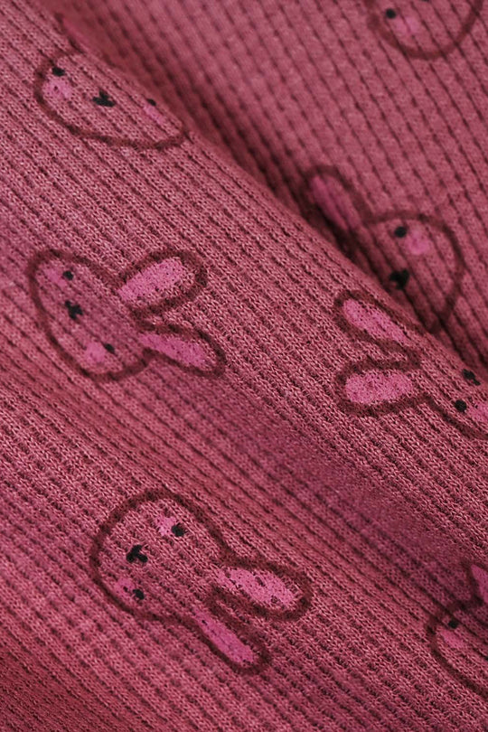 Infant Girls Thermal Knitted Suit Little Me-Rose.Wine