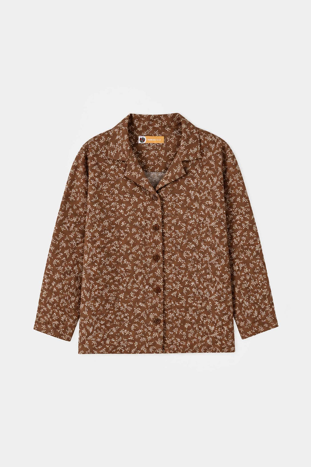 Girls Linen Viscose Nightwear-Fall-BROWN