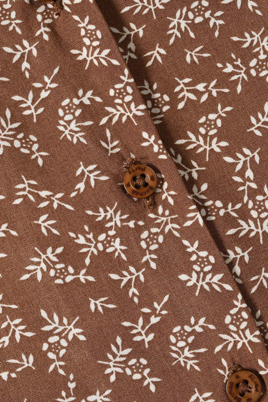 Girls Linen Viscose Nightwear-Fall-BROWN