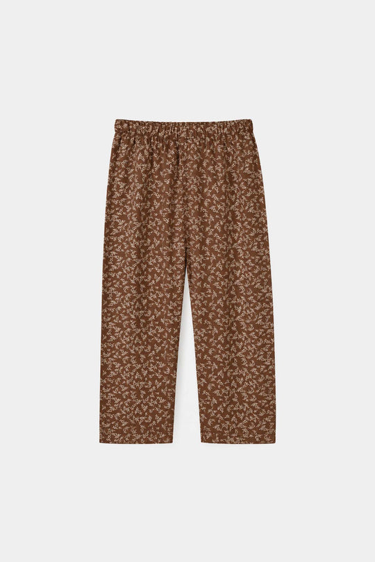 Girls Linen Viscose Nightwear-Fall-BROWN