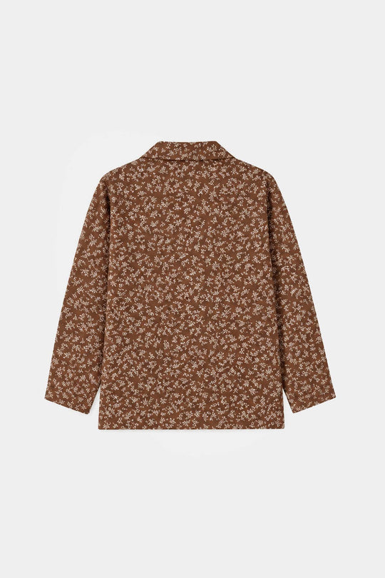 Girls Linen Viscose Nightwear-Fall-BROWN