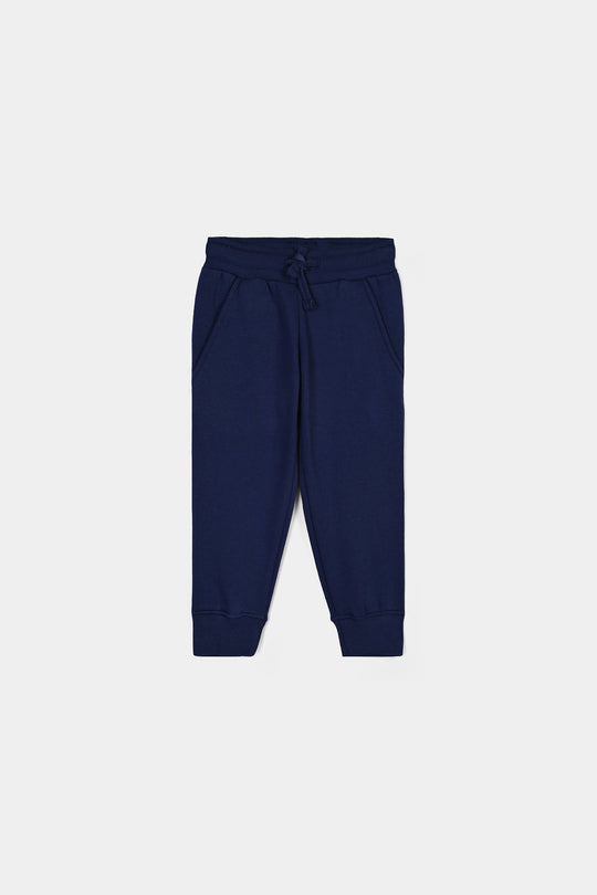 Girls Fleece 2 Piece Suit Good Vibes-NAVY