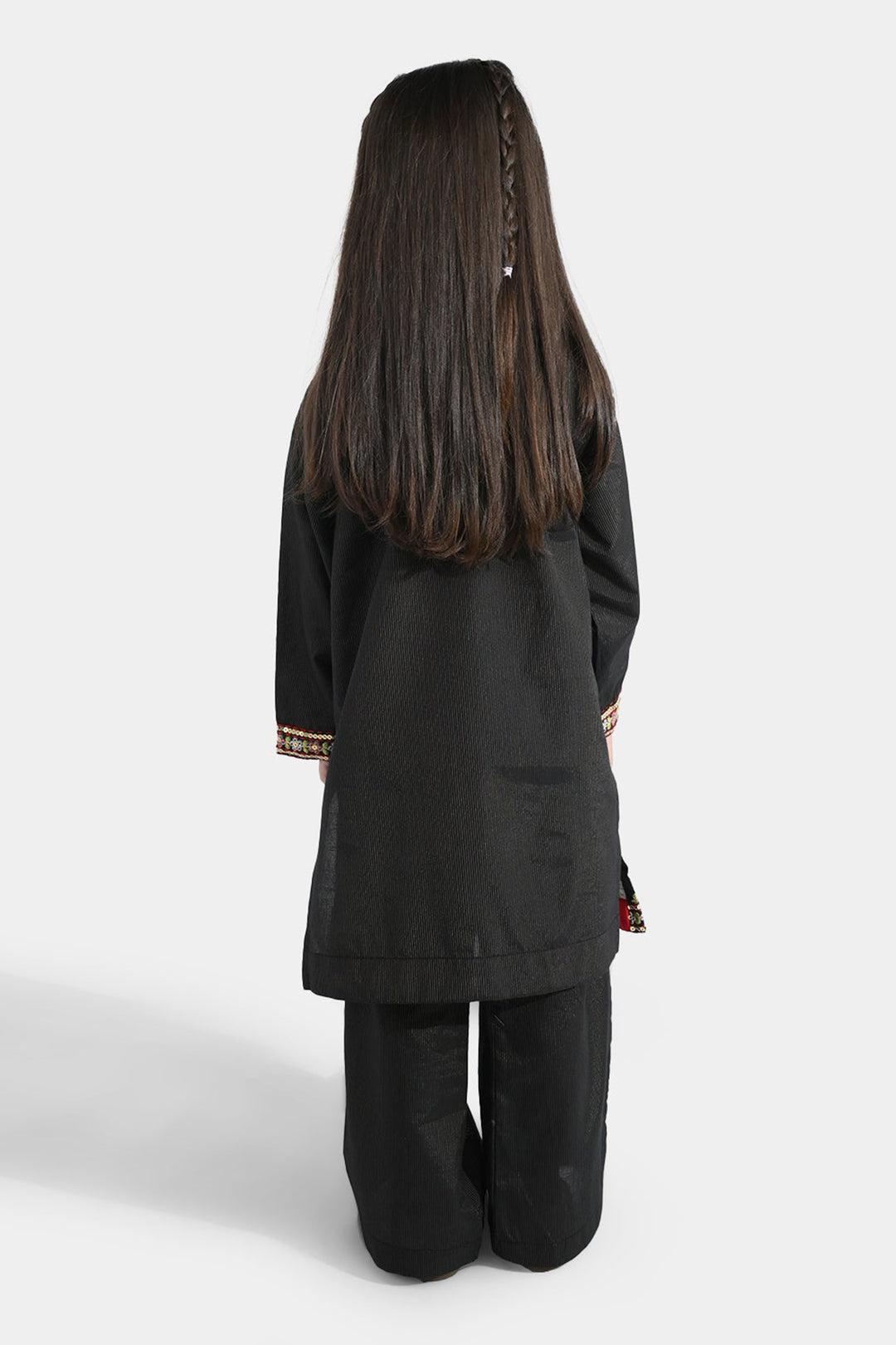 Girls Jacquard 3Pcs Nazreen-BLACK