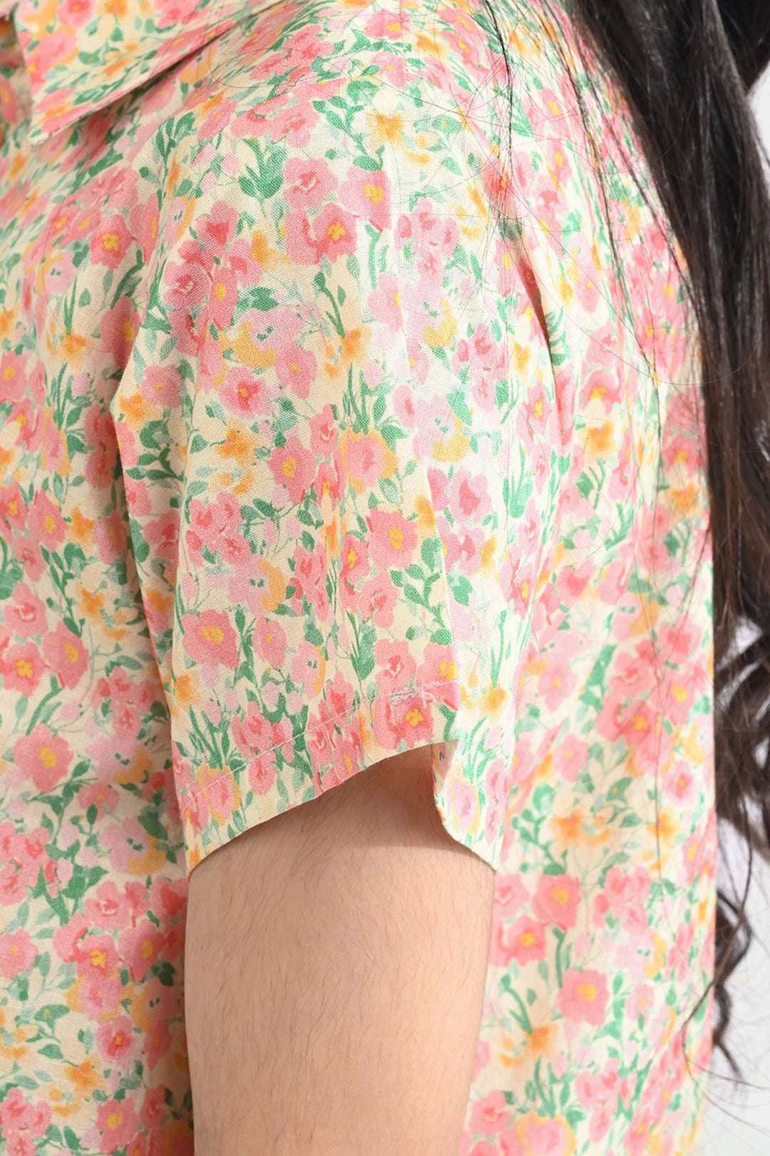 Girls Cotton Poplin Casual Top Baby Floral-Multi