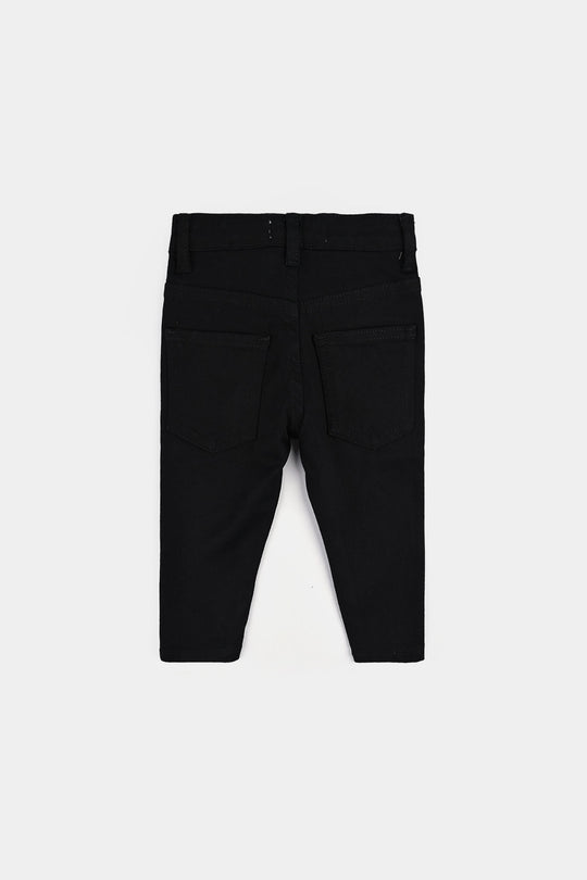 Infant Boys Denim Stretch Pant-BLACK