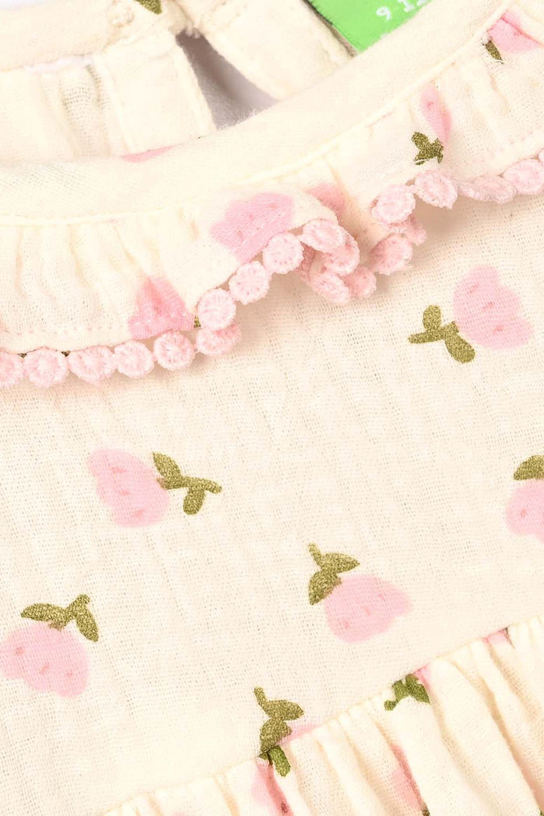Infant Girls Gauze Casual Frock Mini Tulips-Off.White