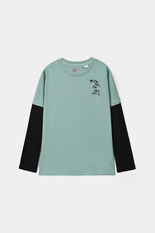 Boys Cotton Jersey T-Shirt Stay Real