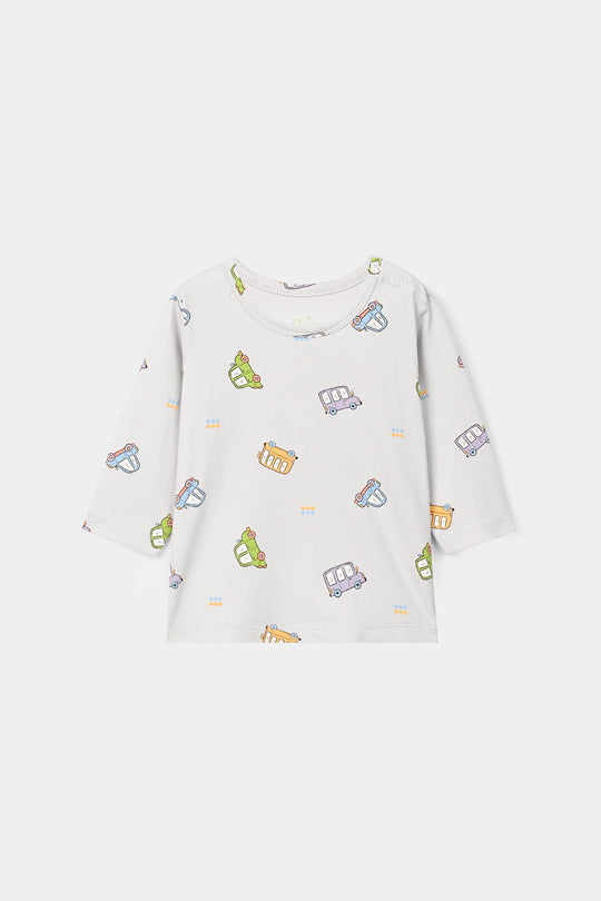 Infant Boys Lycra Jersey T-Shirt Cars-Blue