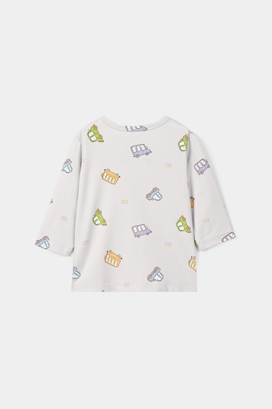 Infant Boys Lycra Jersey T-Shirt Cars-Blue