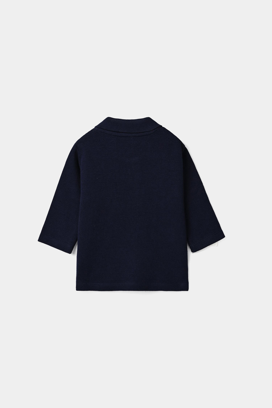 Infant Boys Thermal Polo F/S Happy Thoughts-NAVY