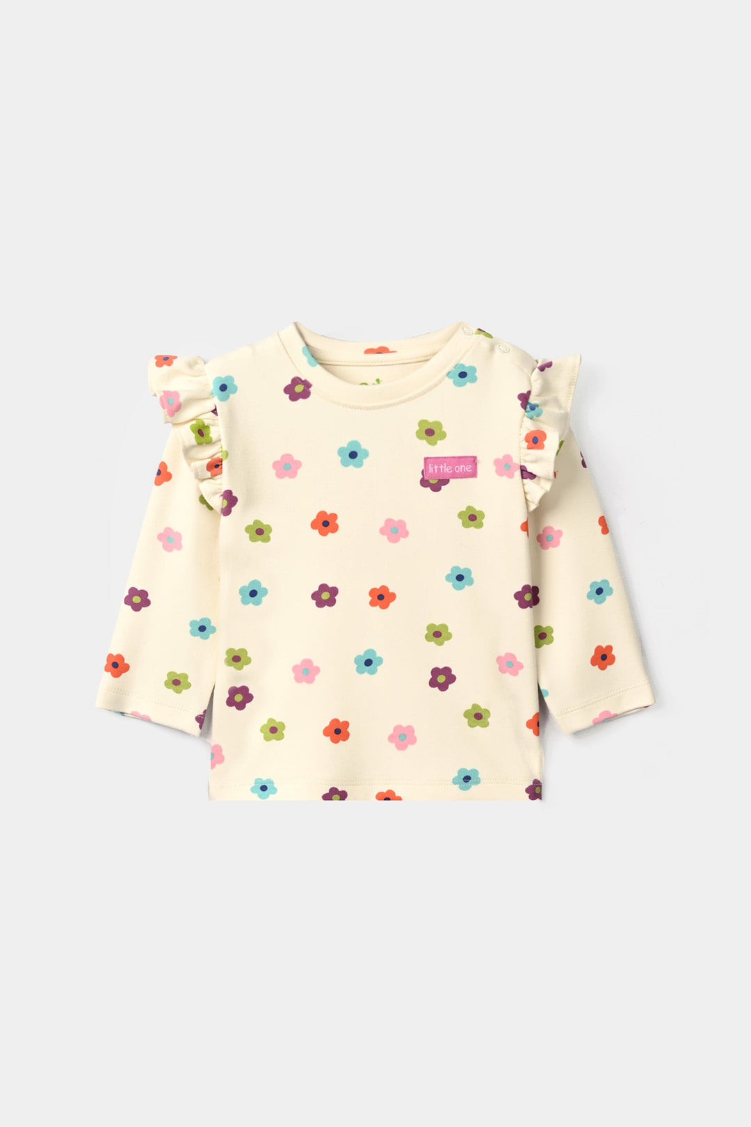 Infant Girls Cotton Jersey 2Pcs Suit Little one-White