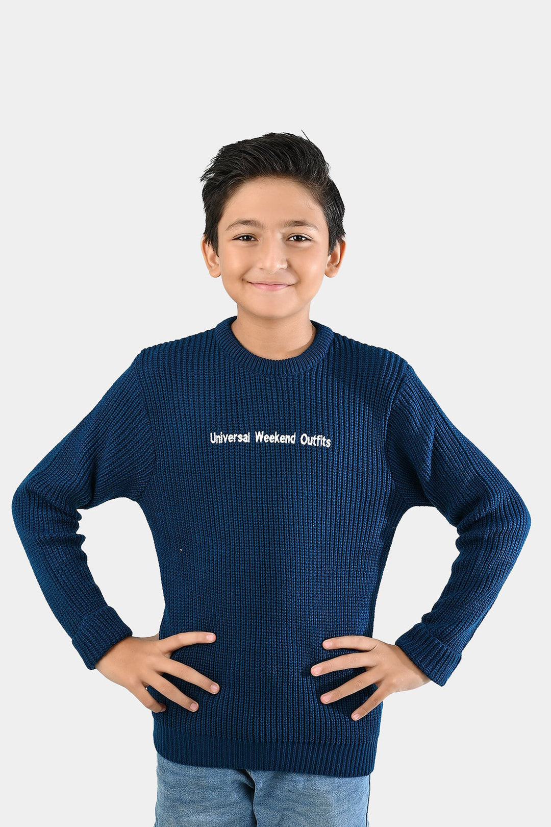 Boys Sweater Weekend Outfits - Blue