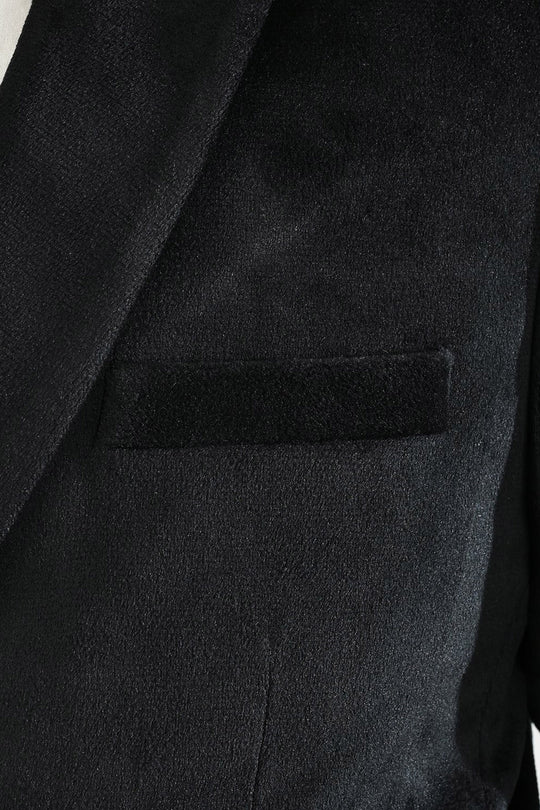 Boys Suede Blazer - Black