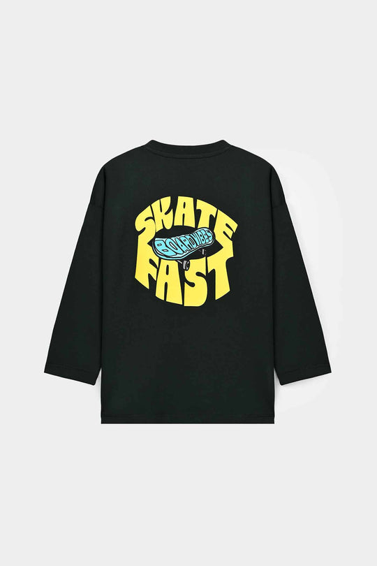 Boys Cotton Jersey T-Shirt Skate Fast