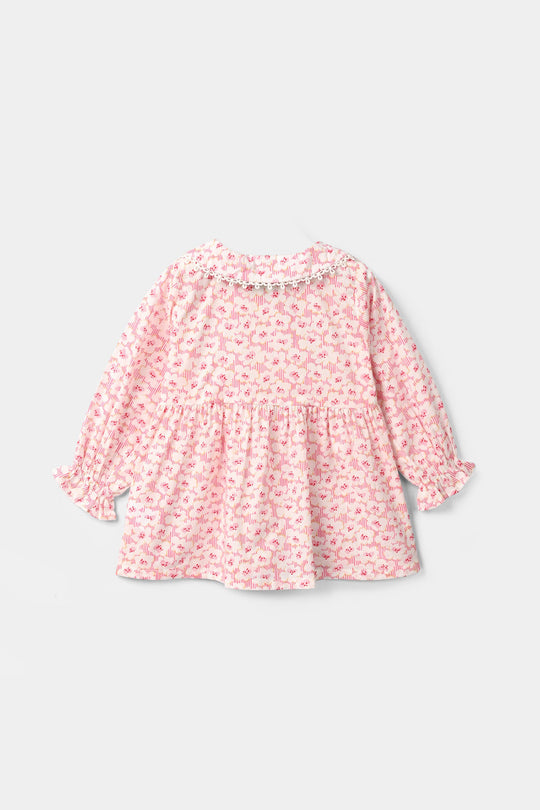 Infant Girls CVC Casual Top Lotus-White