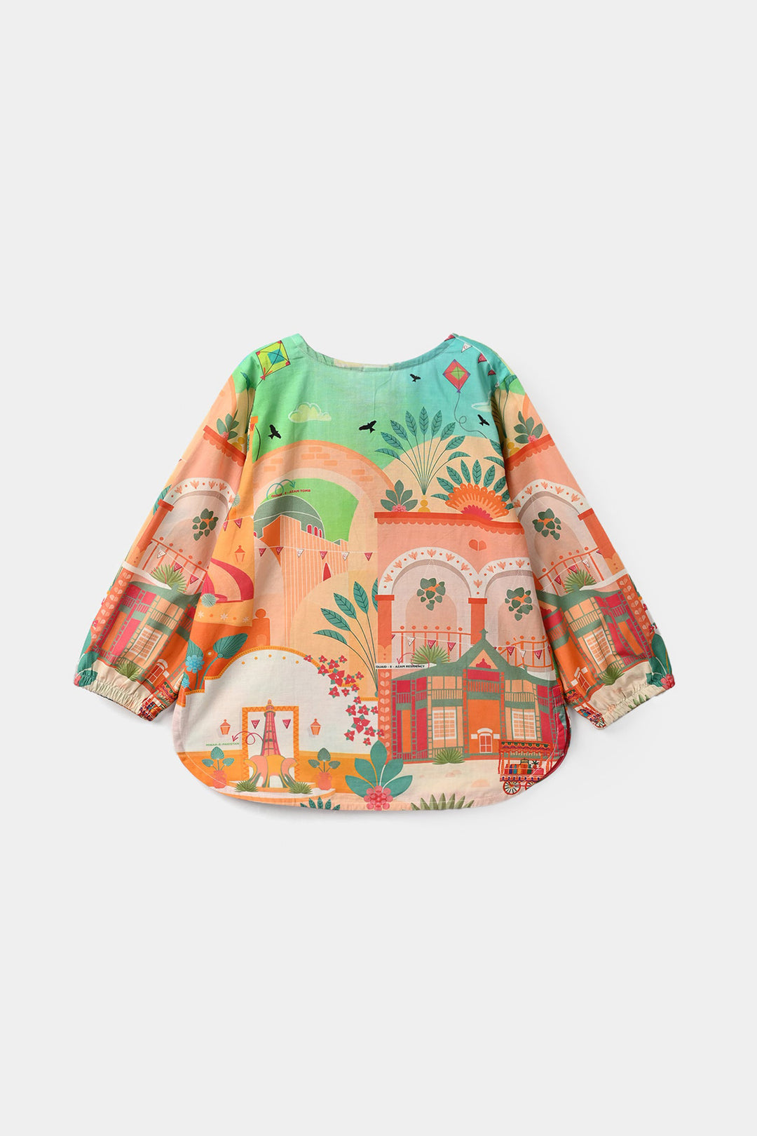 Girls Cotton Jashan-e-Azadi Casual Top – Multi