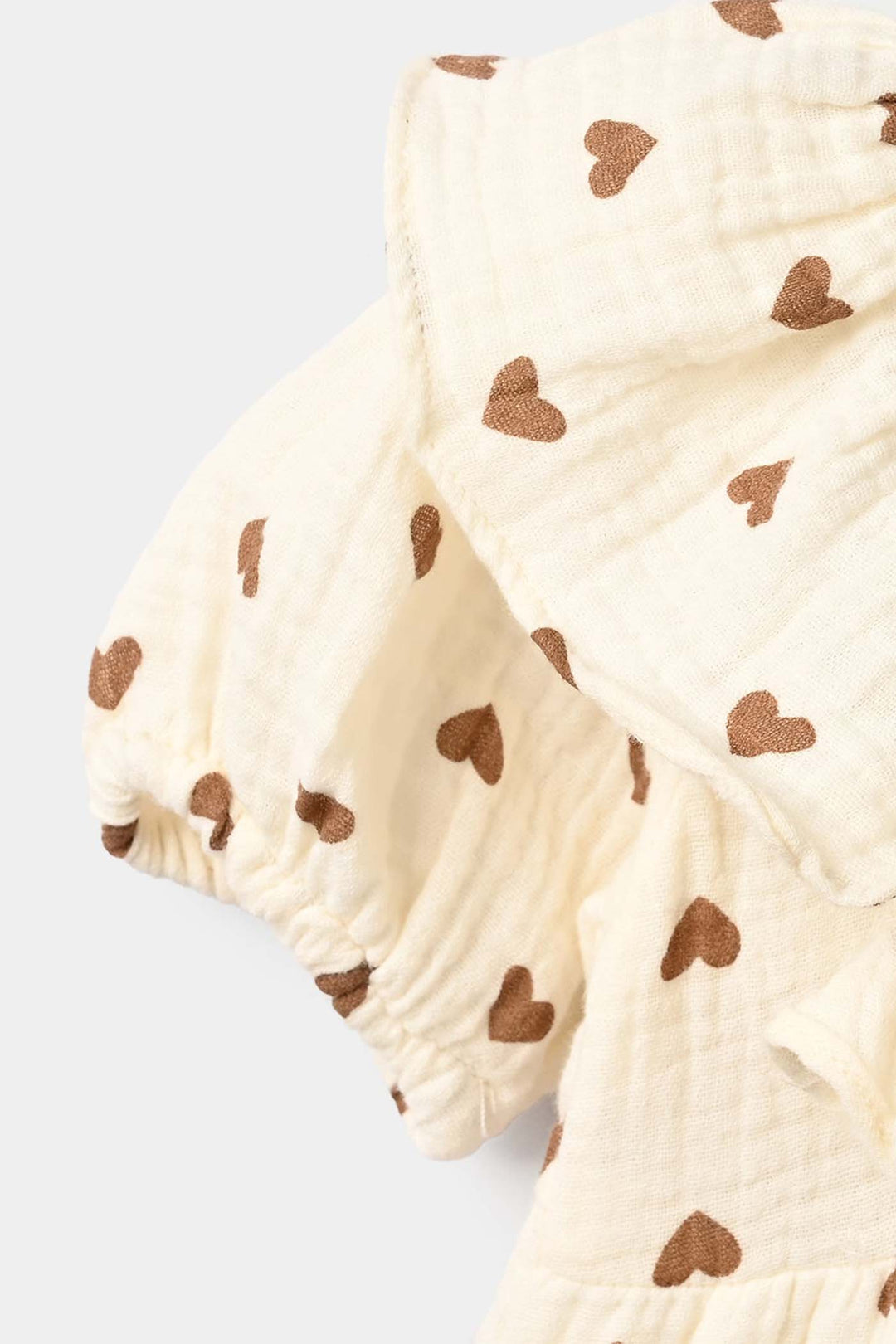Infant Girls Gauze Casual Top Bear-Cream