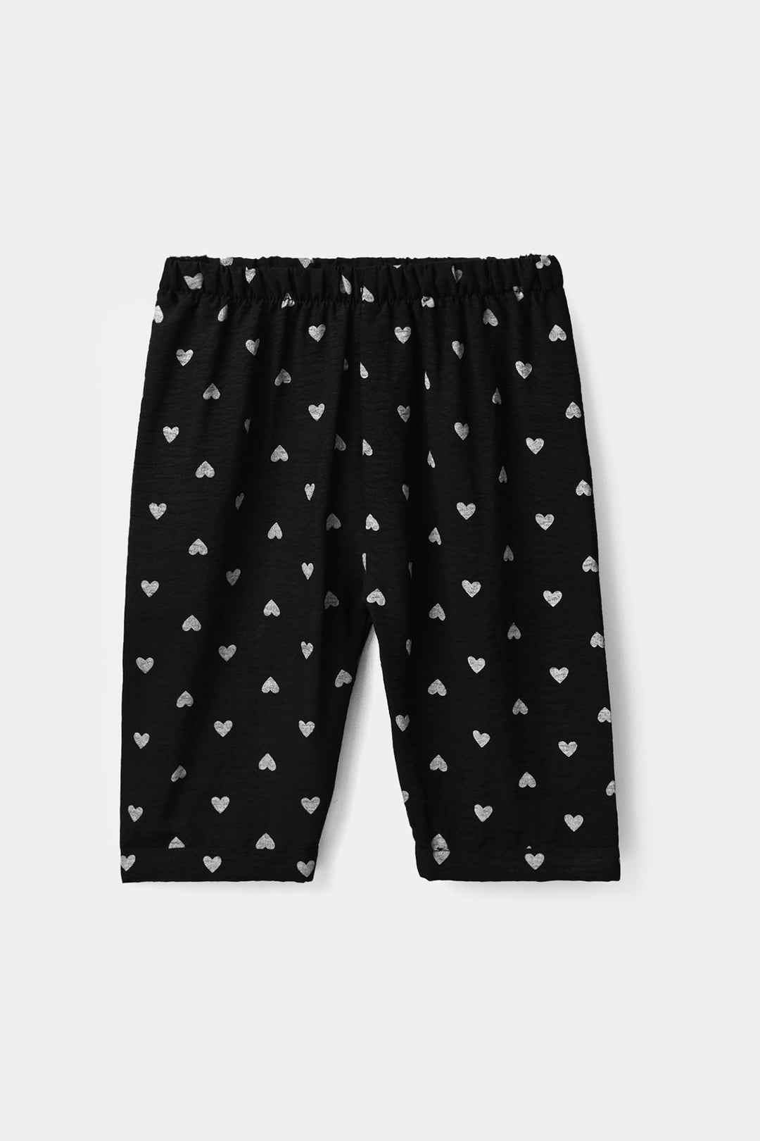 Infant Girls Linen Viscose Nightwear Heart-BLACK