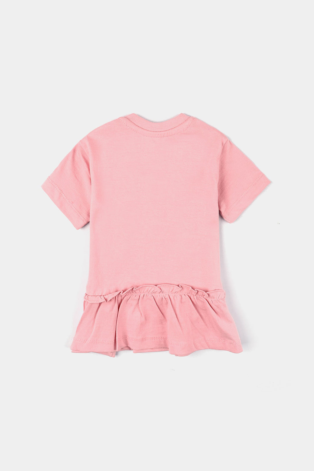 Infant Girls Cotton Jersey Knitted Frock Let Love Grow-Candy Pink