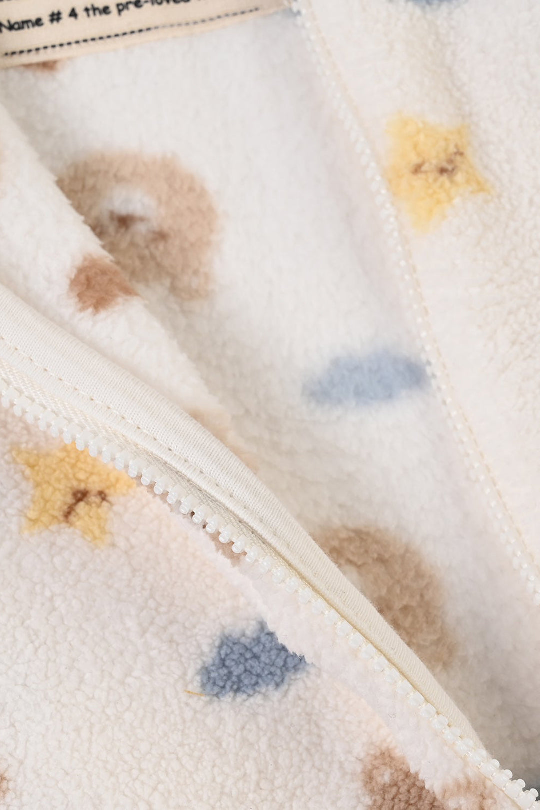 Infant Boys Sherpa Romper Teddy-White