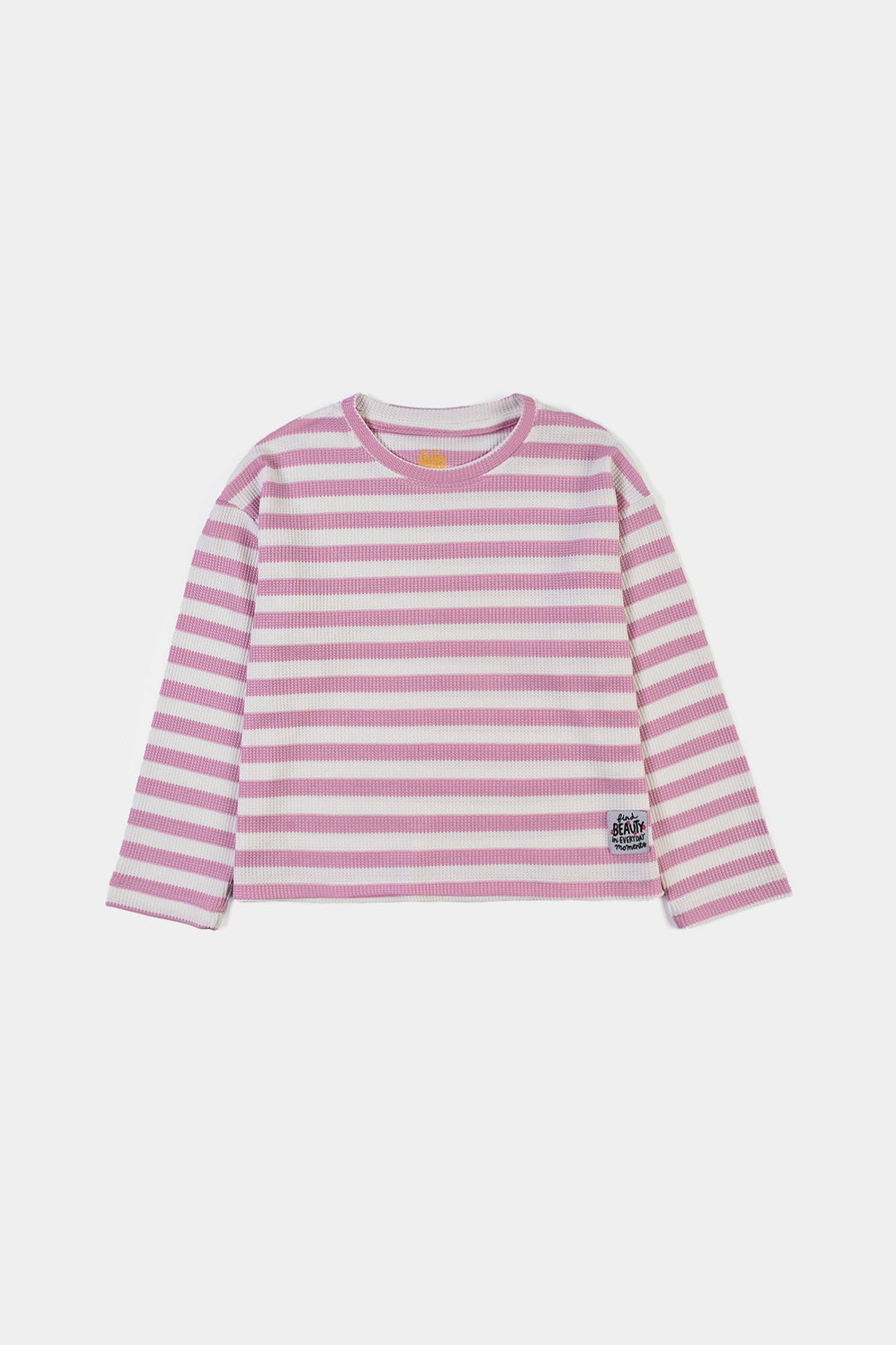 Girls Thermal Shirt F/S Find Beauty-Pink