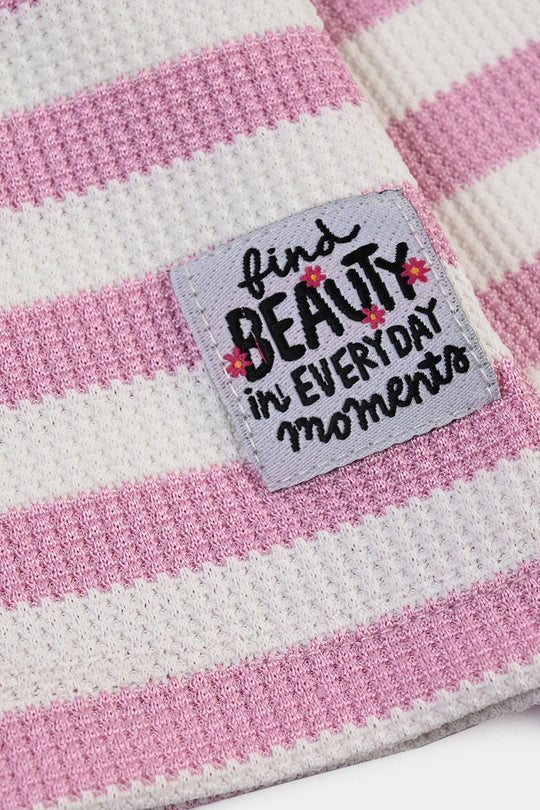 Girls Thermal Shirt F/S Find Beauty-Pink