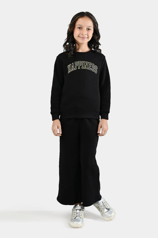 Girls Fleece 2 Piece Suit - Black