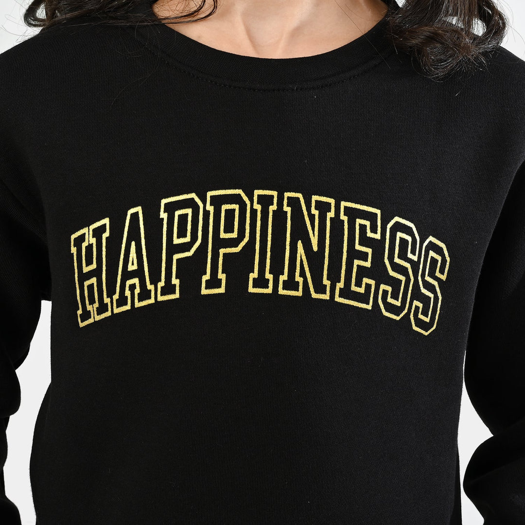 Girls Fleece 2 Piece Suit - Black