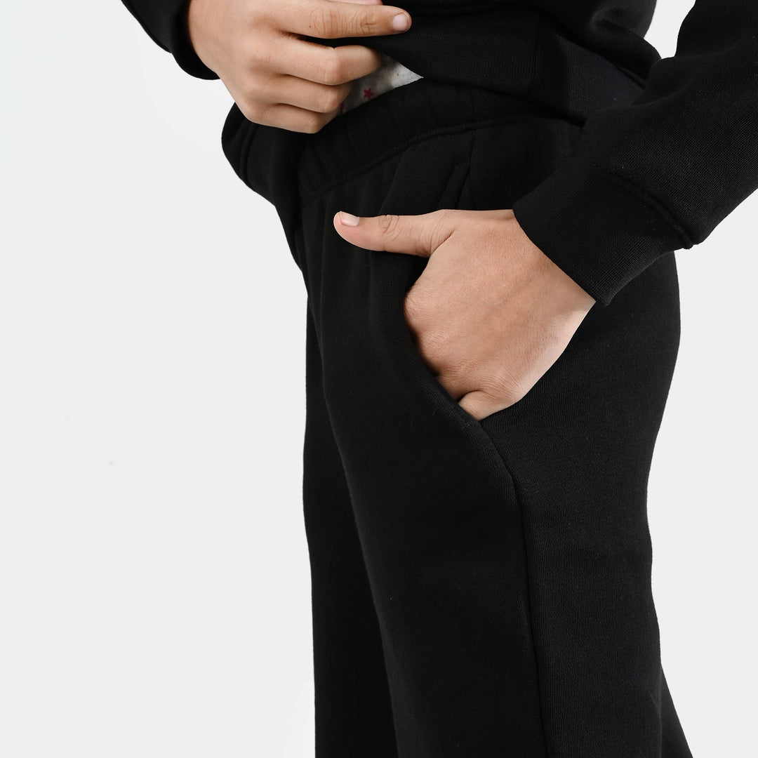 Girls Fleece 2 Piece Suit - Black