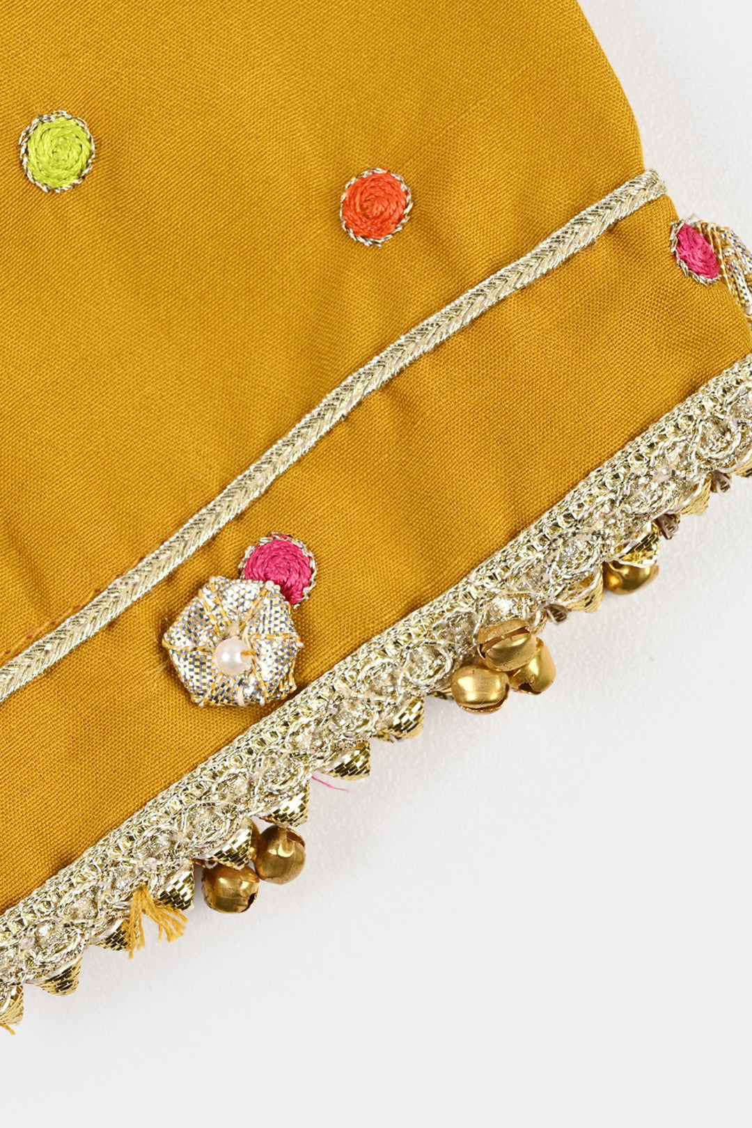 Girls Raw Silk 3Pcs Desi Diva-Lt.Mustard