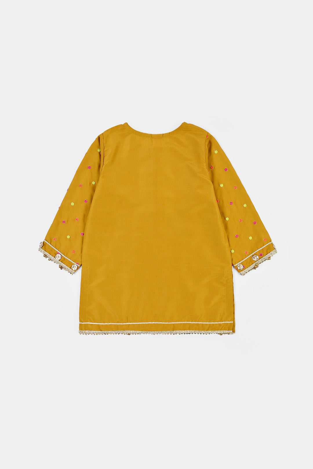 Girls Raw Silk 3Pcs Desi Diva-Lt.Mustard