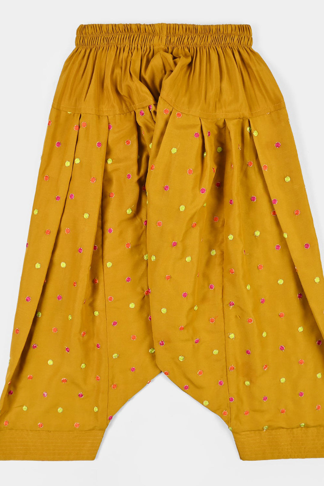 Girls Raw Silk 3Pcs Desi Diva-Lt.Mustard
