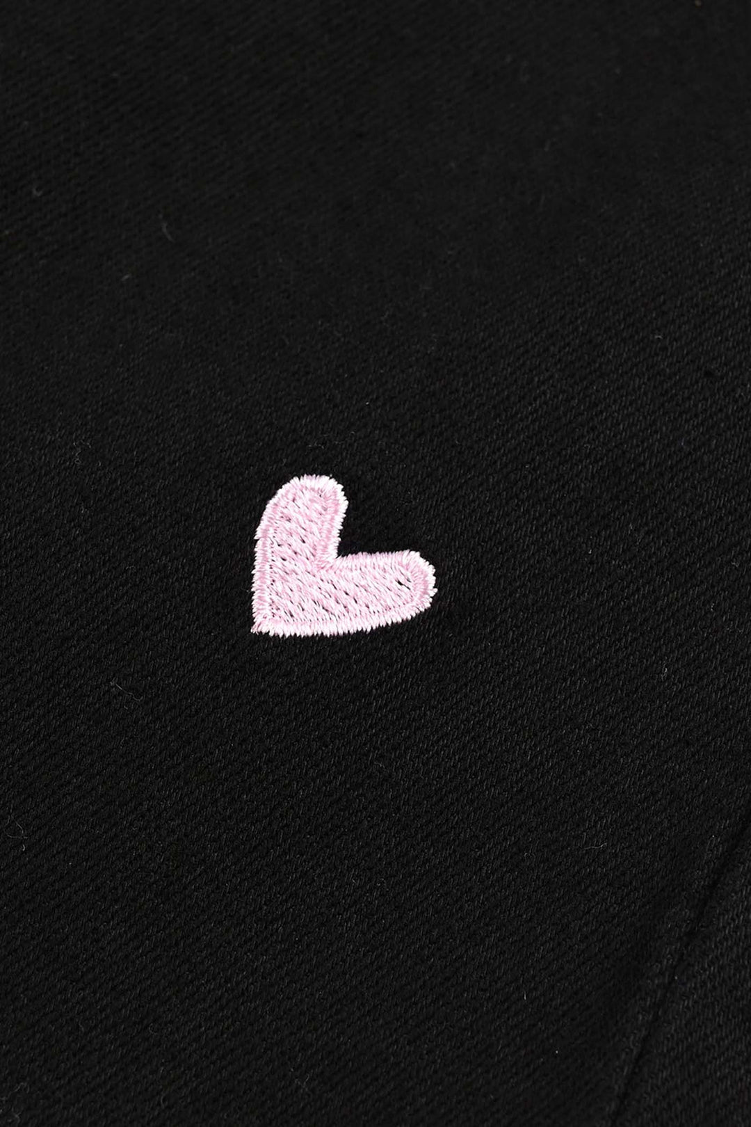 Girls Denim Stretch HEARTS-BLACK