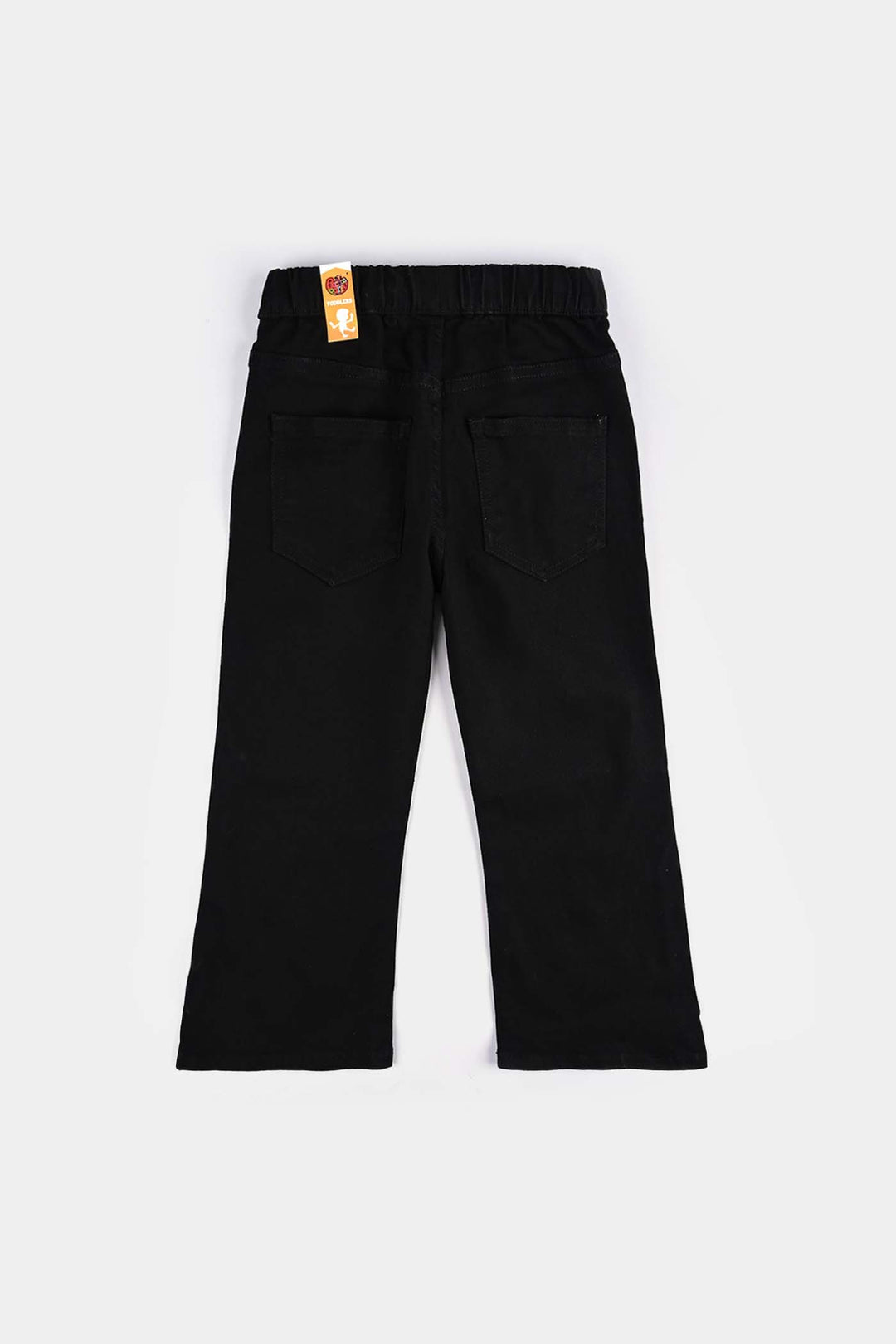 Girls Denim Stretch HEARTS-BLACK