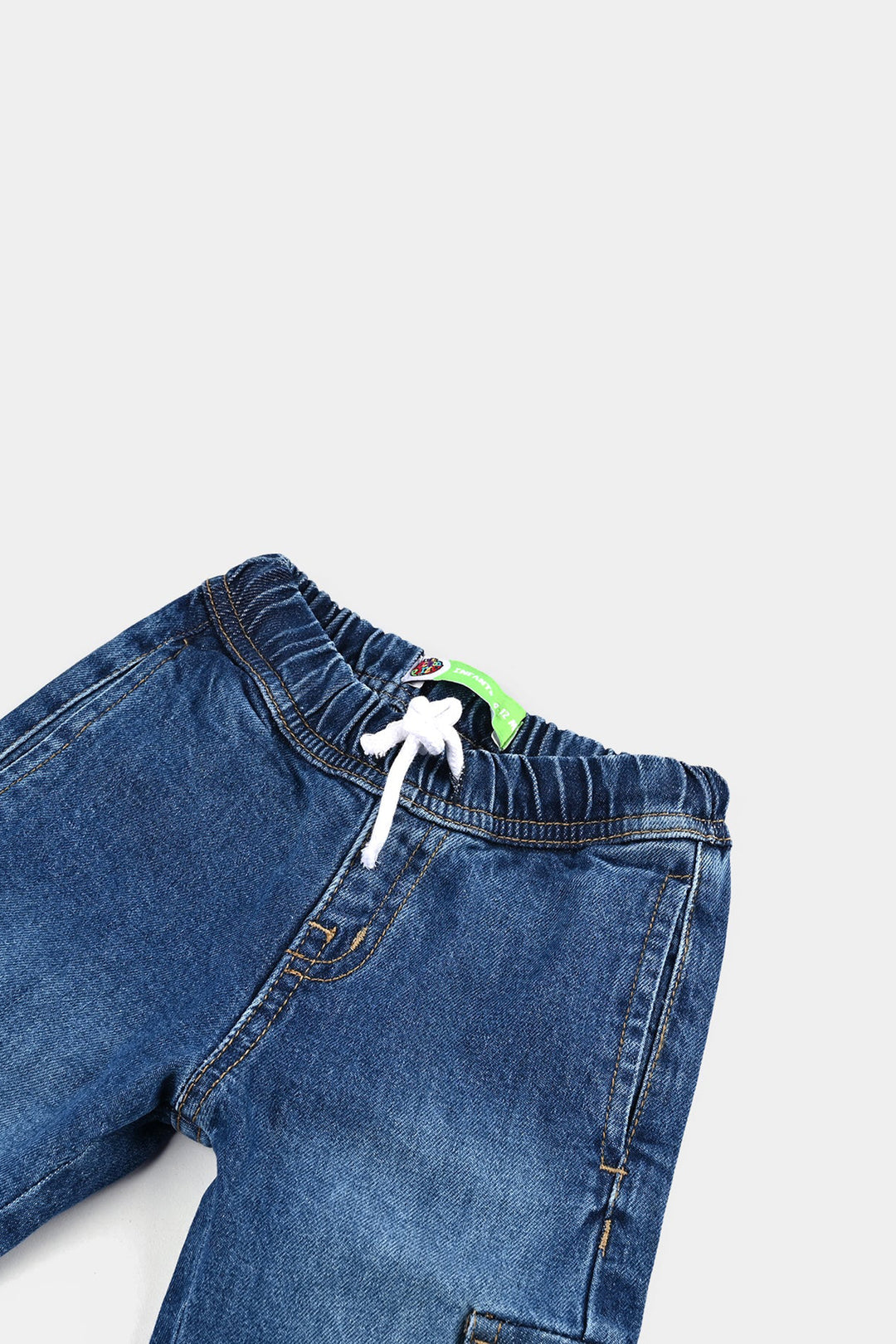 Infant Boys Denim Stretch Pant-Mid Blue