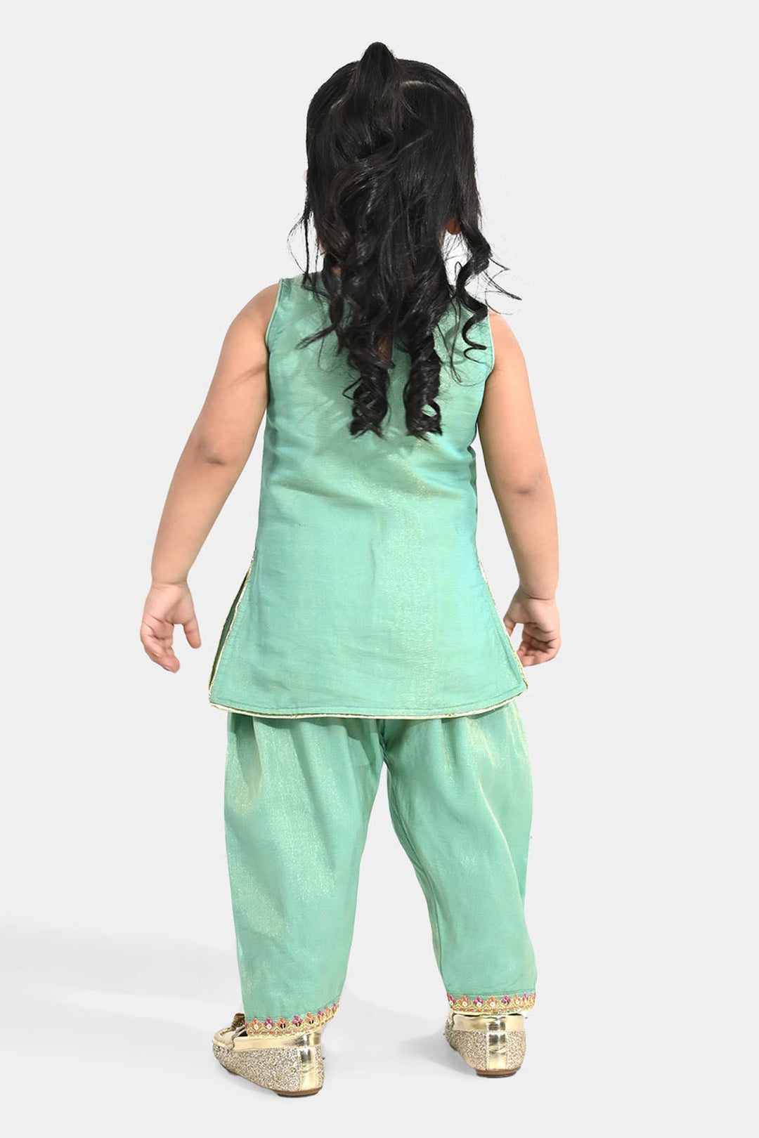 Infant Girls Net 2Pcs Suit (Zara Noor) - Green